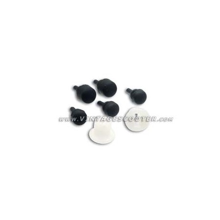Silentblocs (Kit) de portière moteur + pivots téflon Vespa 50 / 125 Primavera
